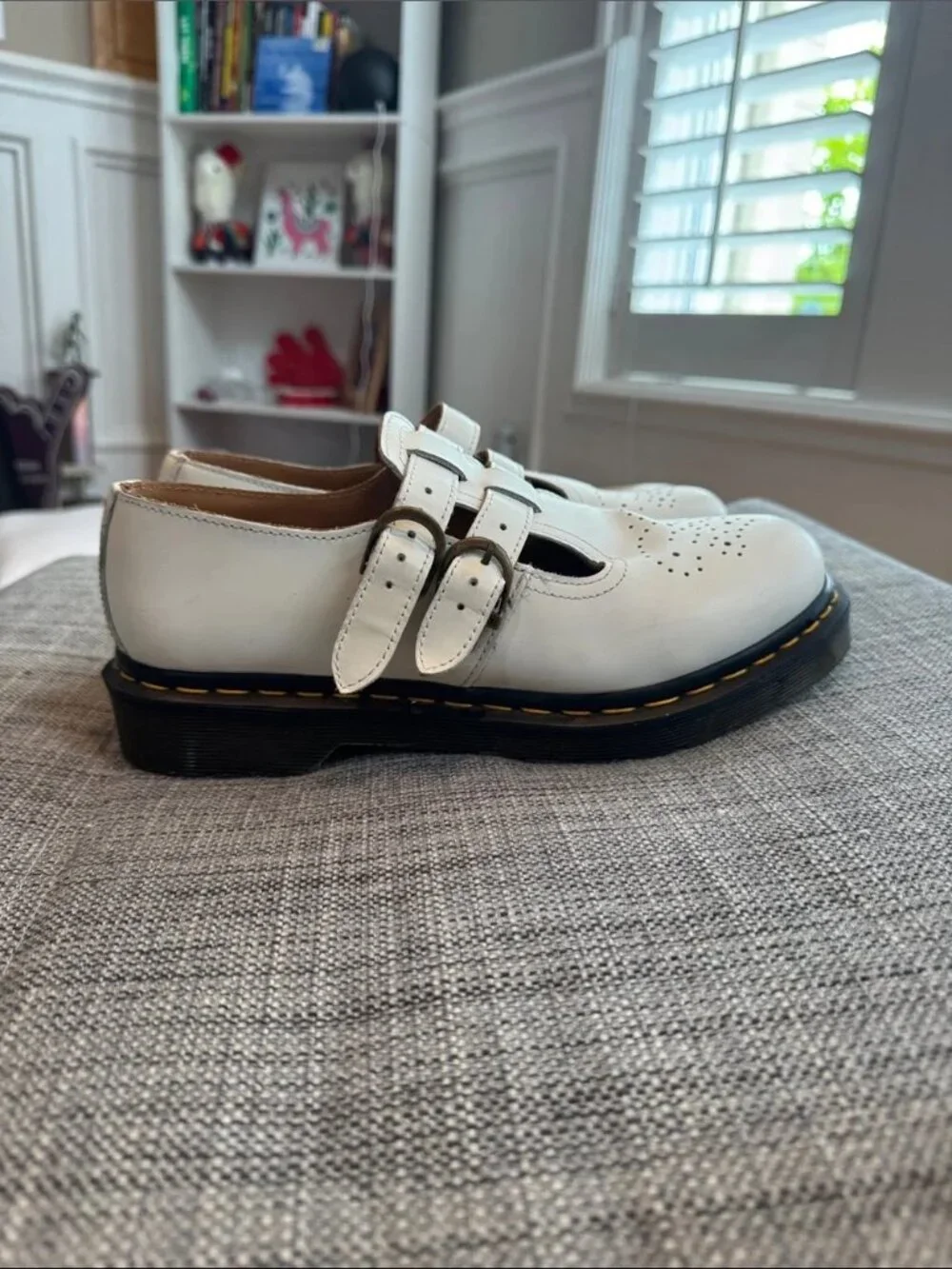Dr. Martens Adult White Mary Jane Shoes